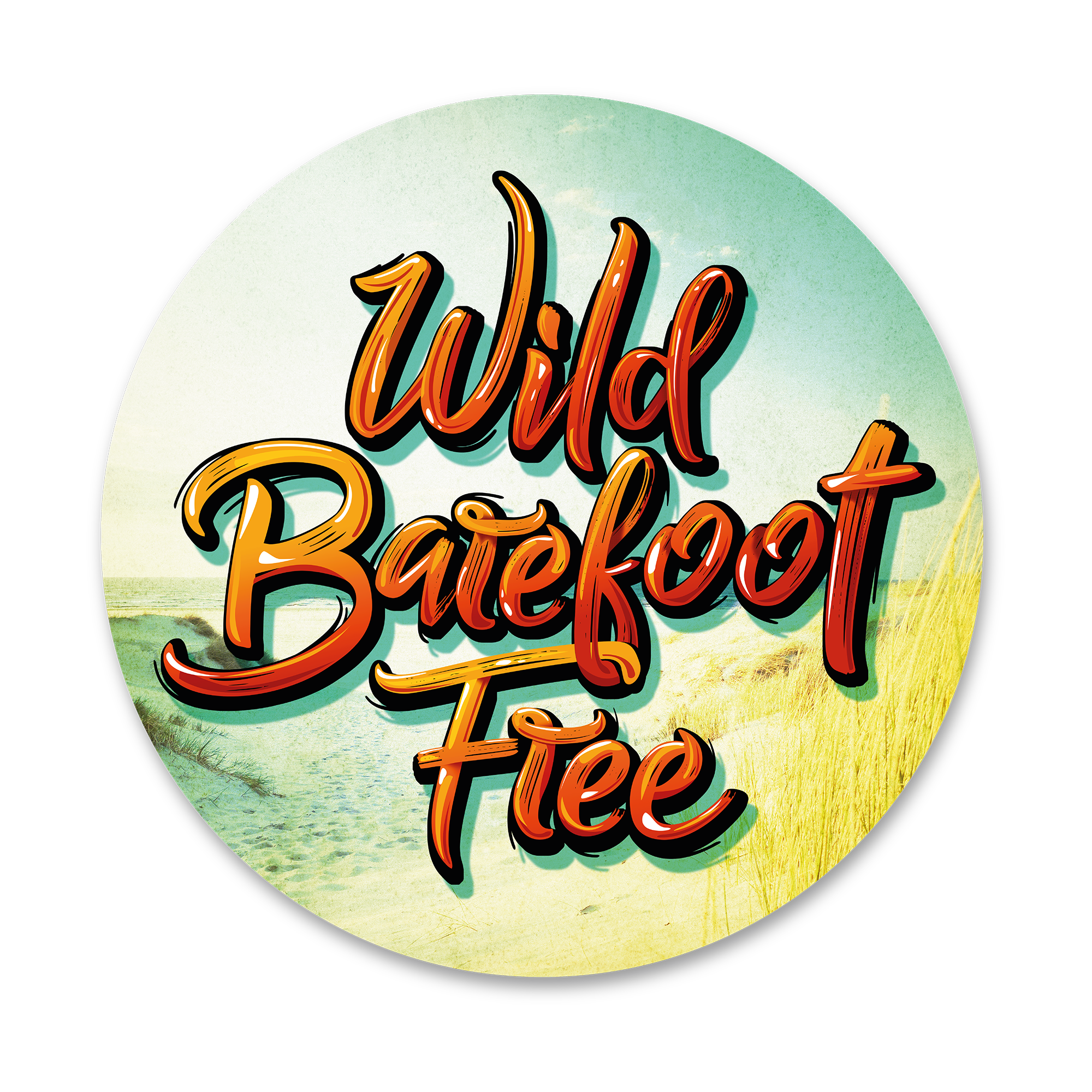 'Wild, Barefoot & Free' Sticker
