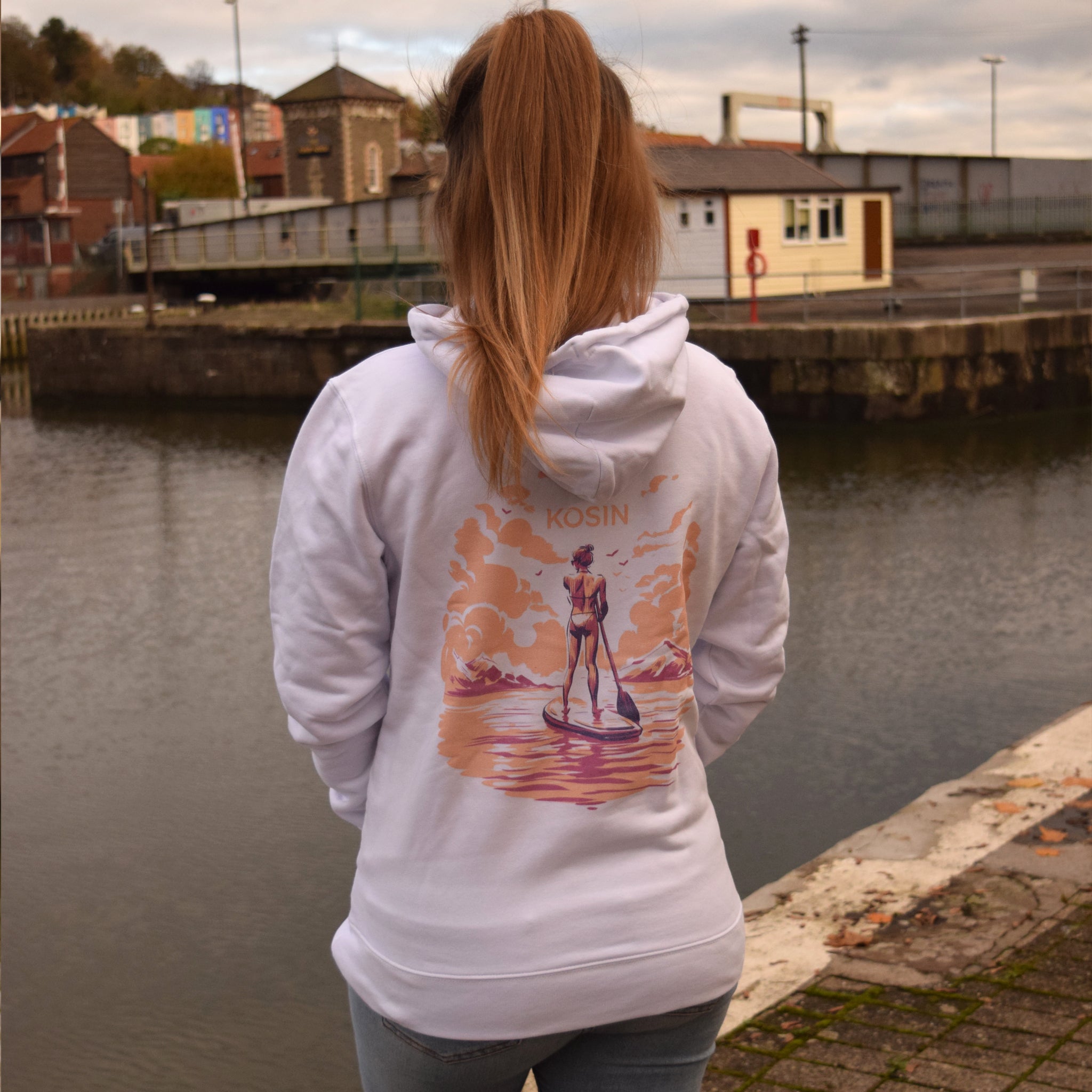 'Paddle' Womens Hoodie - White Water Edition